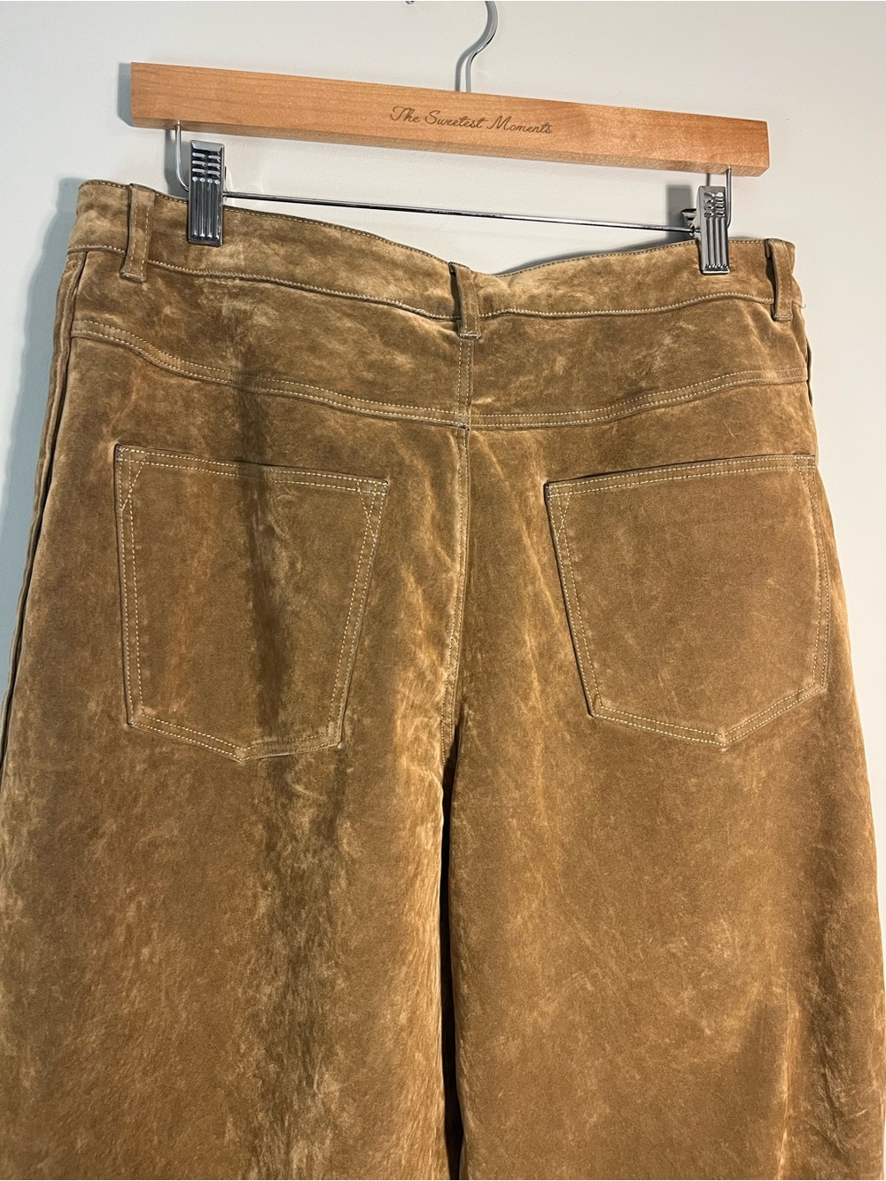 Women's Adidas Adibreak Velvet Brown Brushed Twill Pant JY2395 Size 3232 - Picture 6 of 12